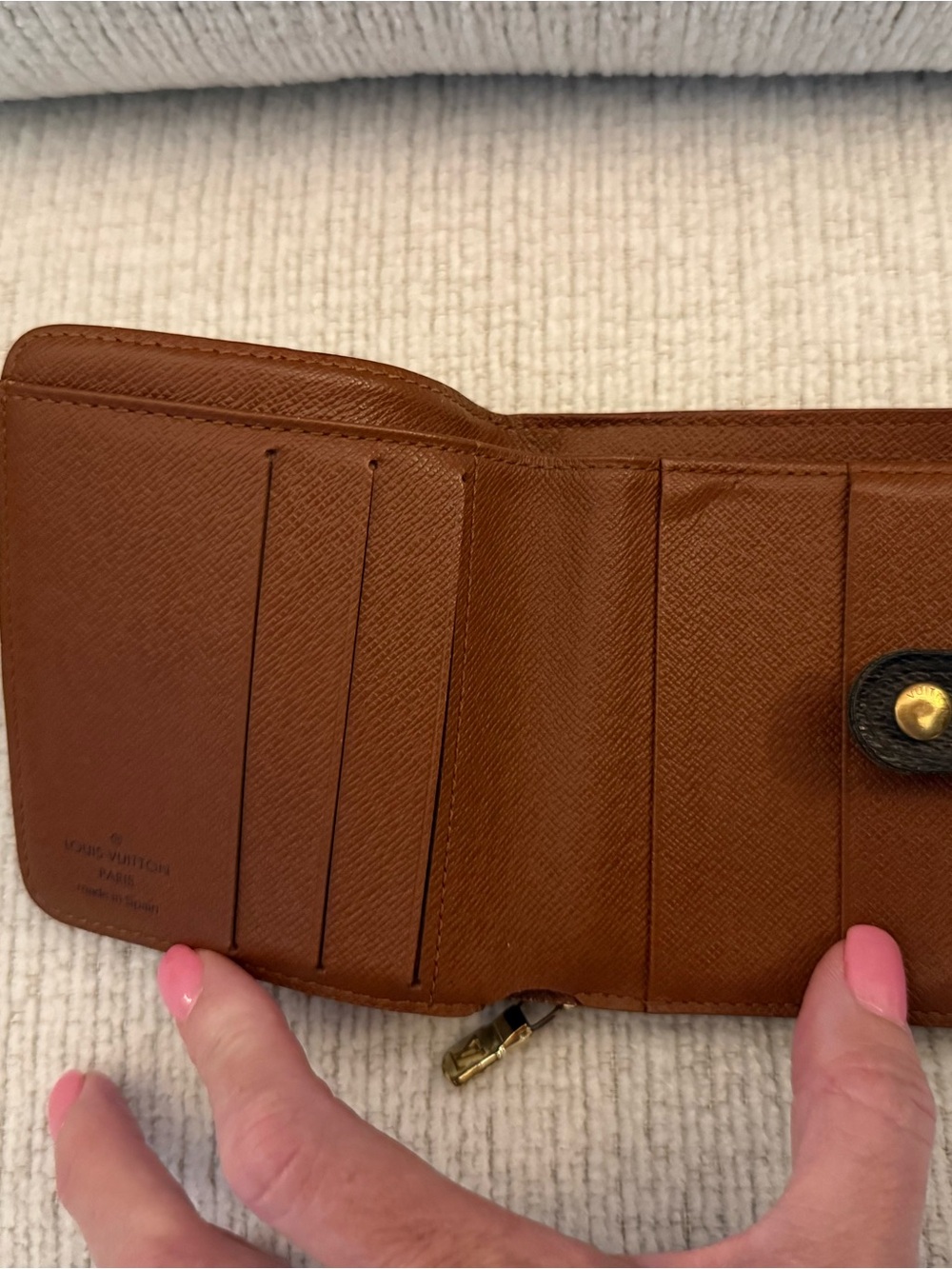 Louis Vuitton Monogram Snap Compact Wallet - Brown & Gold - Picture 5 of 8